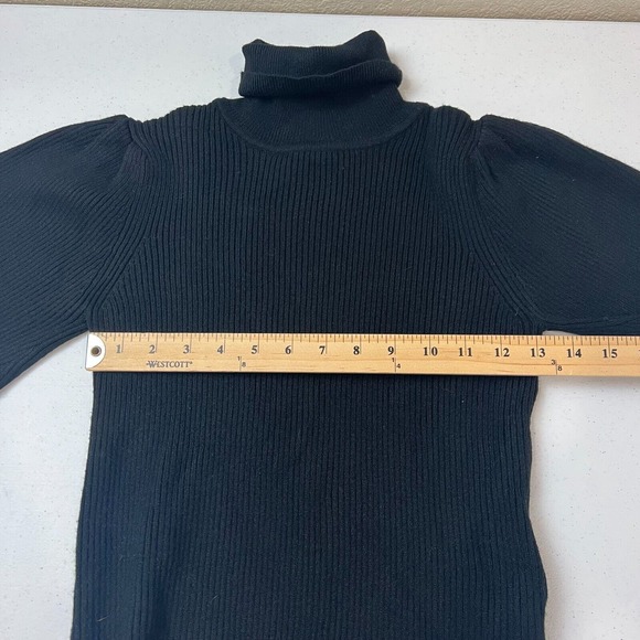 Farm Women Turtleneck Ribbed Pullover Sweater Small‎ Long Sleeve Black Capsule - Picture 10 of 12